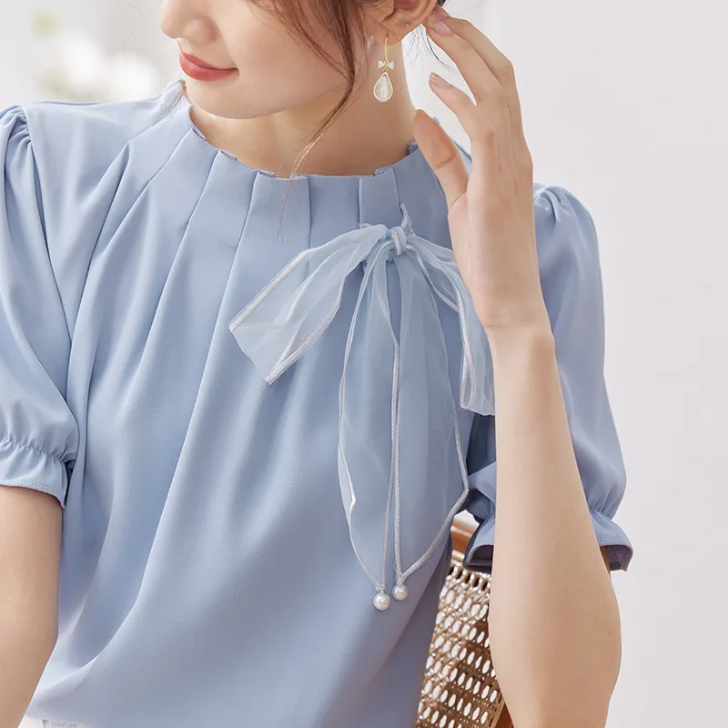 FANQIN T-Shirts Women's Light Blue-3