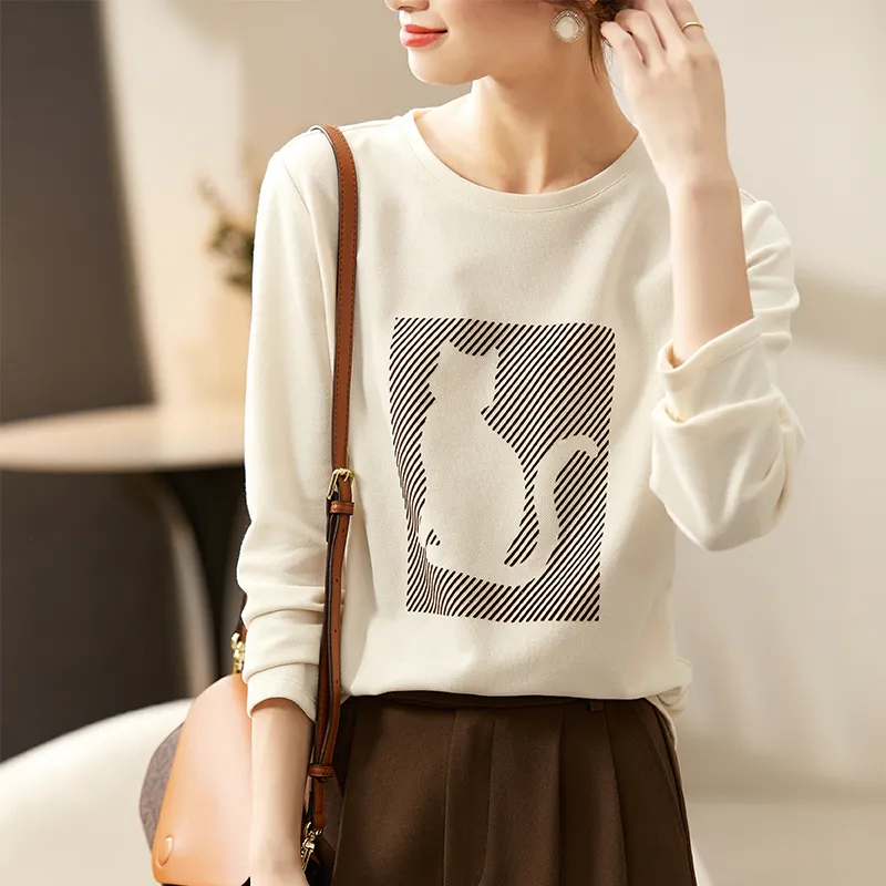 FANQIN T-Shirts Women's Apricot-2