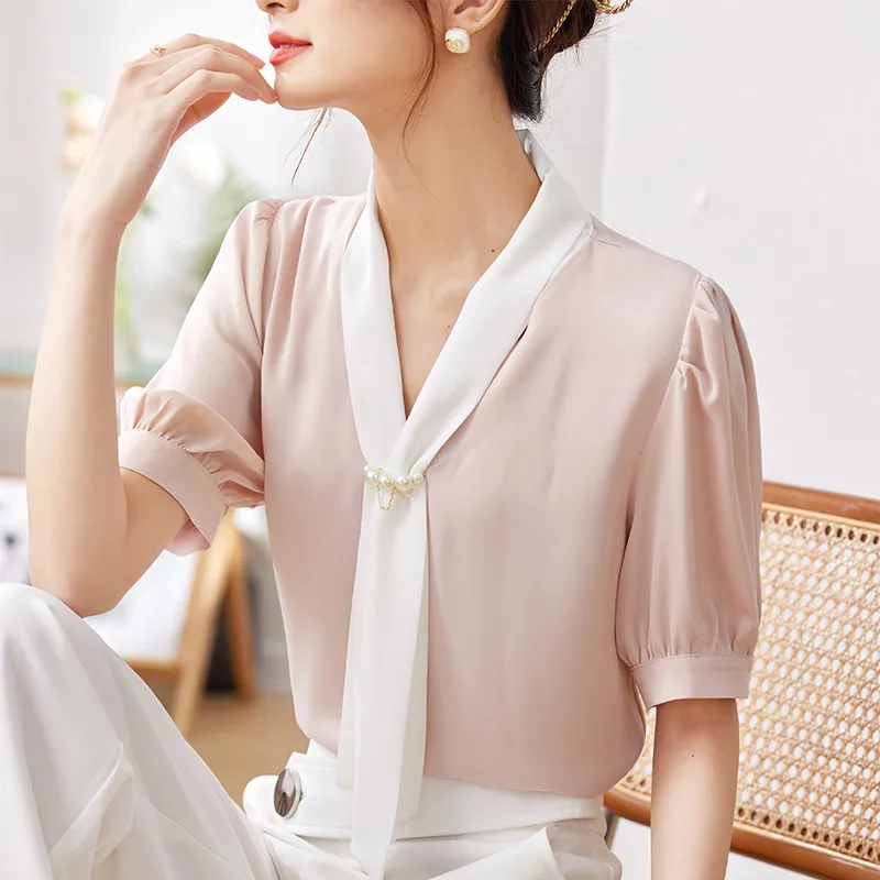 FANQIN T-Shirts Women's Light Pink-3