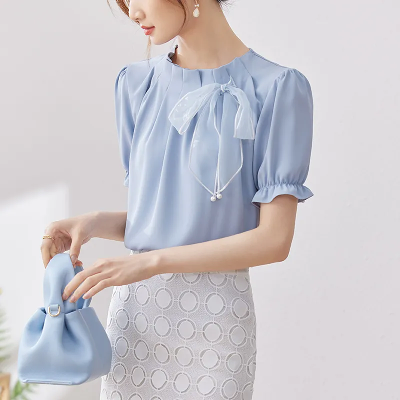 FANQIN T-Shirts Women's Light Blue-2