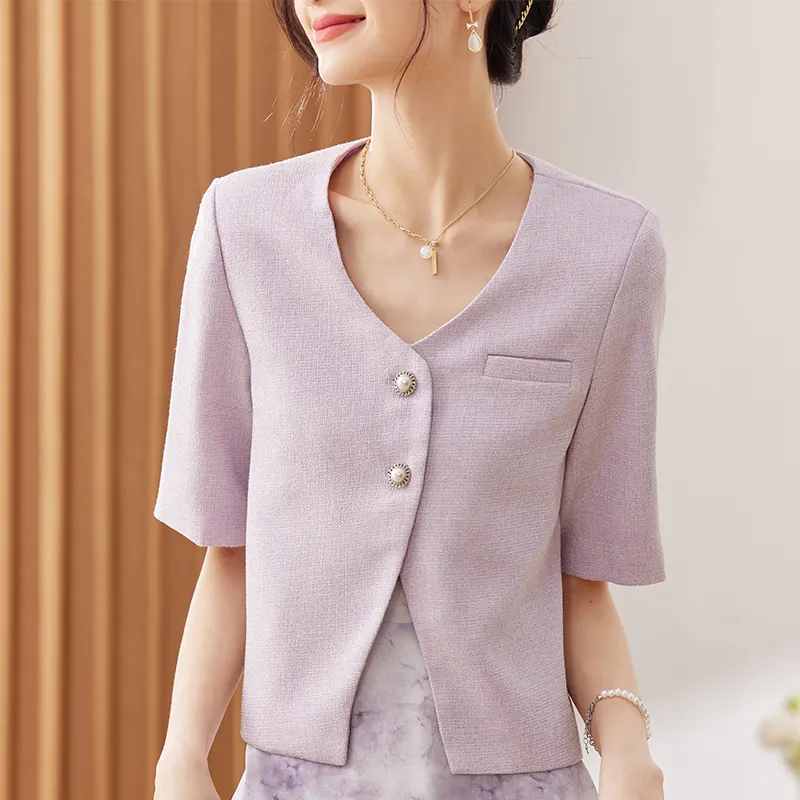 FANQIN Jackets Women's Light Purple-3