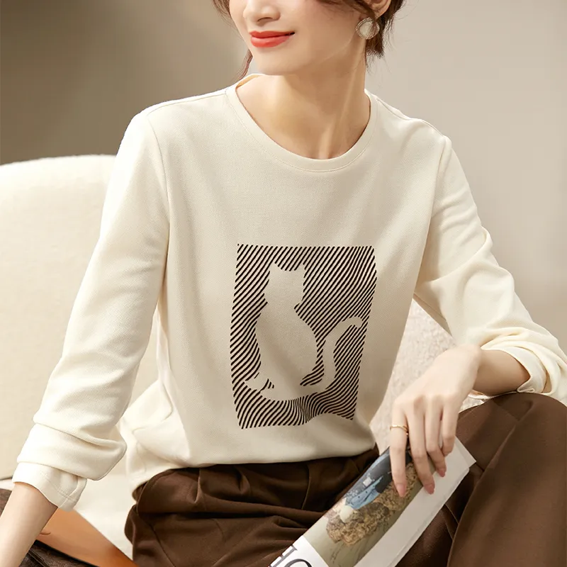 FANQIN T-Shirts Women's Apricot-7