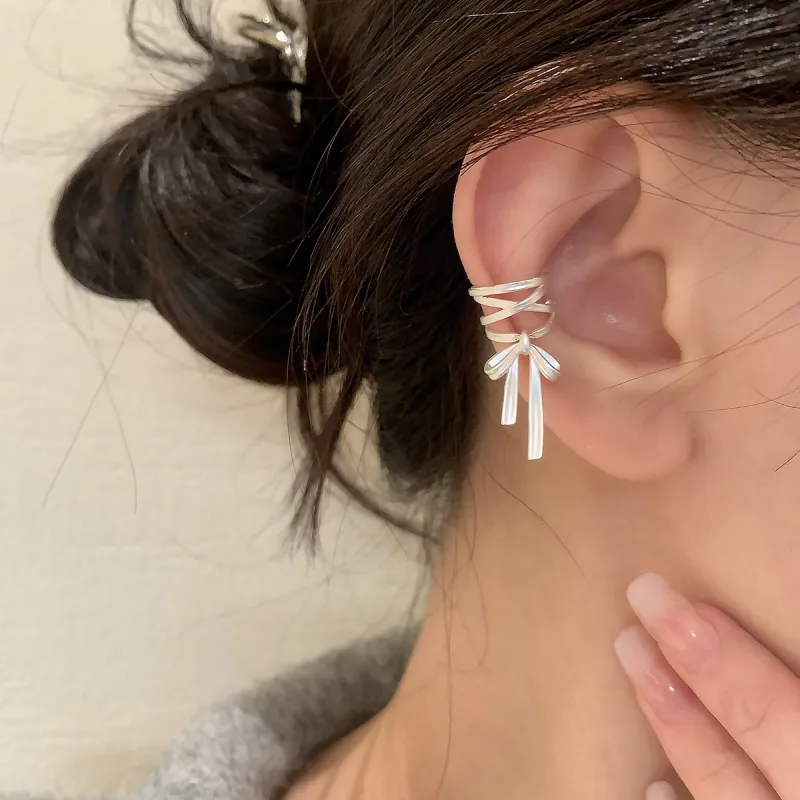 VANA S925 Silver Clip-On Earrings Women's-1