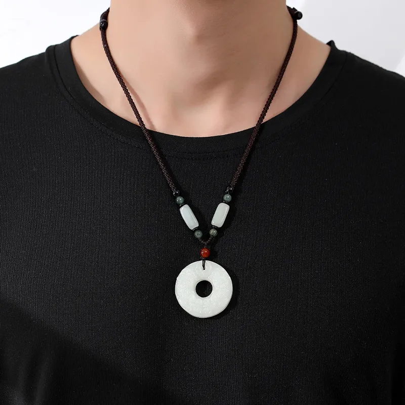 VANA Chalcedony Necklace Length Adjustable Men's-4