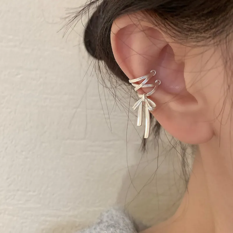 VANA S925 Silver Clip-On Earrings Women's-4