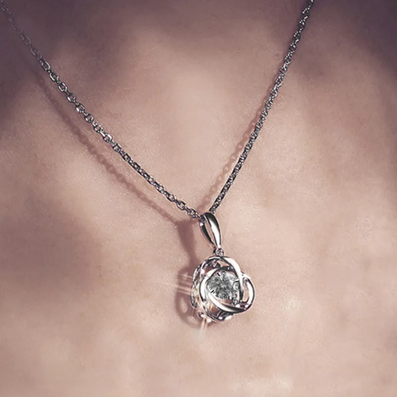 VANA 925 Sterling Silver Necklaces Women's Silver White Sea Blue-1