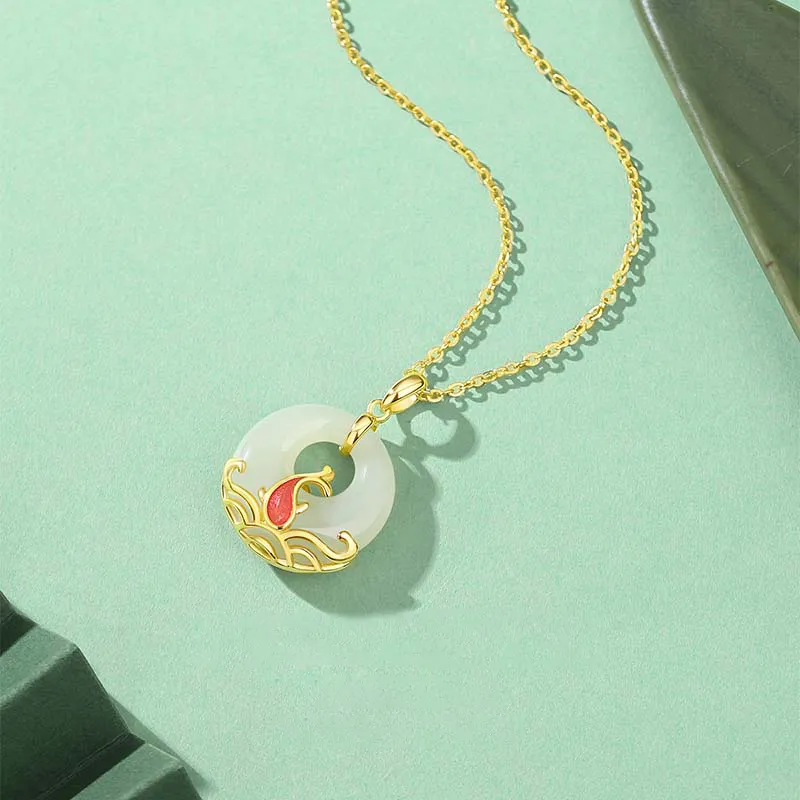 VANA Hetian Jade Necklaces Green Jade Women's-3