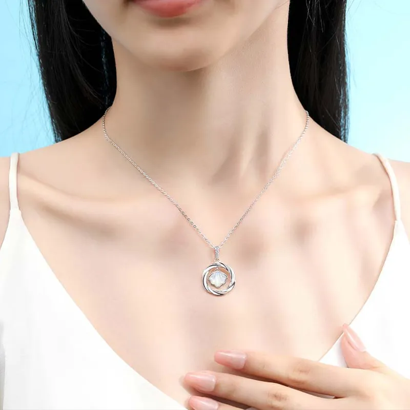 VANA 925 Silver Fritillary Necklaces Women's-3