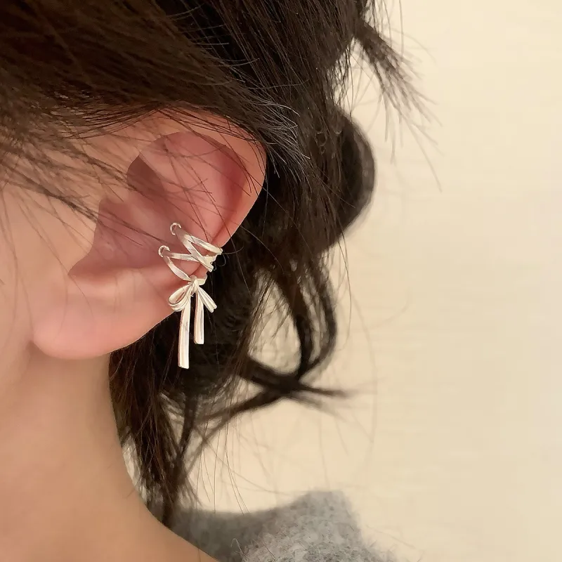VANA S925 Silver Clip-On Earrings Women's-2