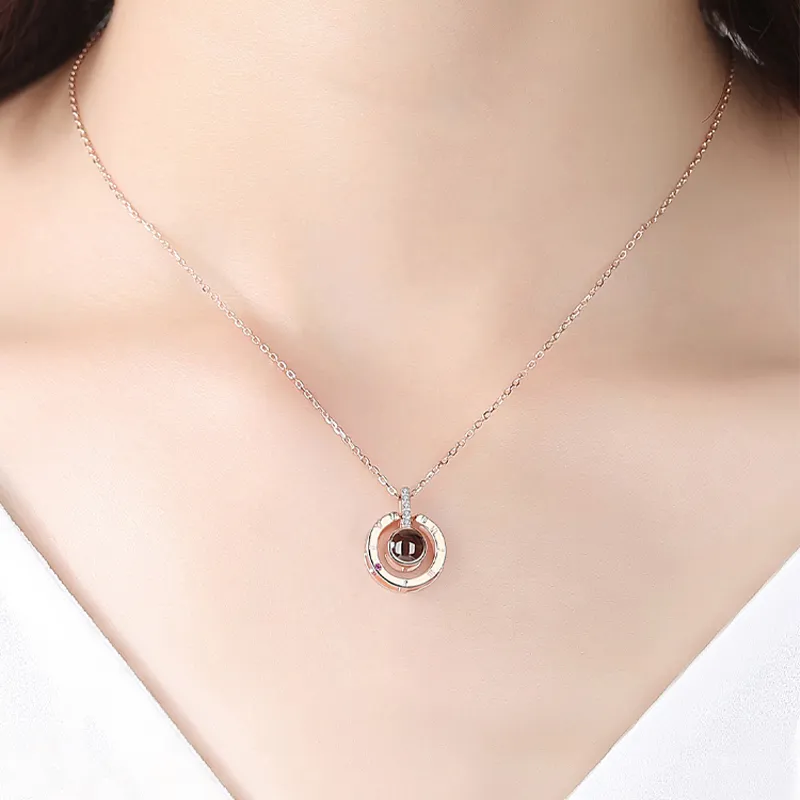 VANA 925 Sterling Silver Necklaces Women's Silver White Rose Gold-2