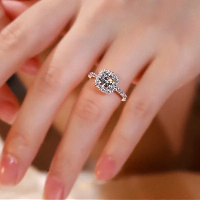 VANA 925 Sterling Silver Moissanite Rings Women's-1