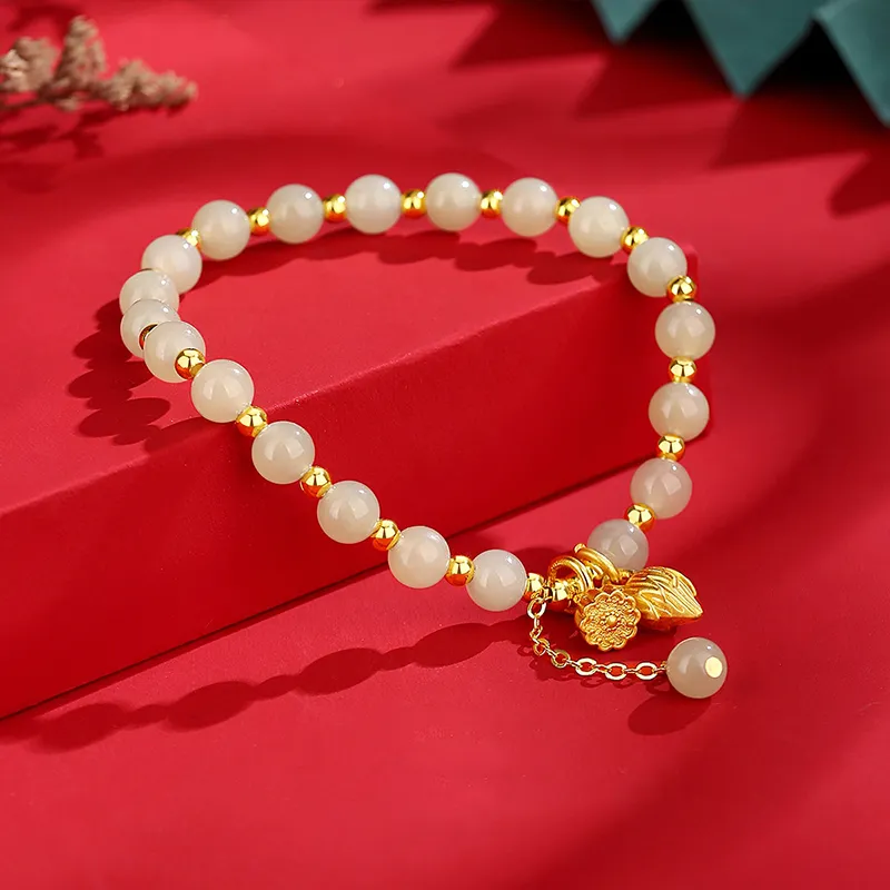 VANA Hetian Jade Bracelets Pale Greenish White Jade Women's-2