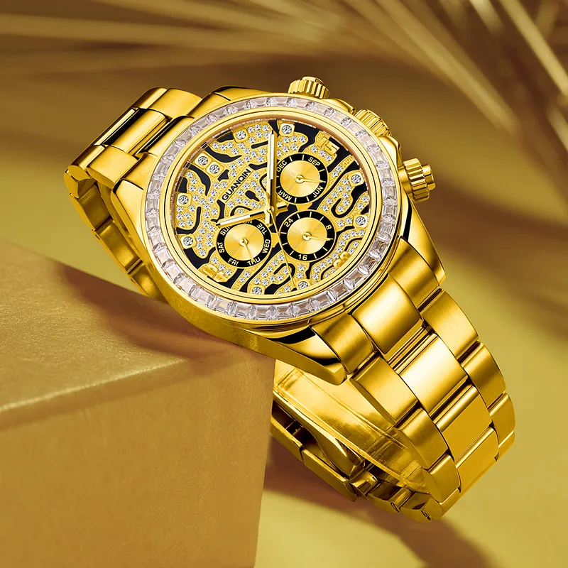 GUANQIN GUANQIN GJ16409 Automatic Mechanical Movement Stainless Steel Watchband Watch Men White Dial-6