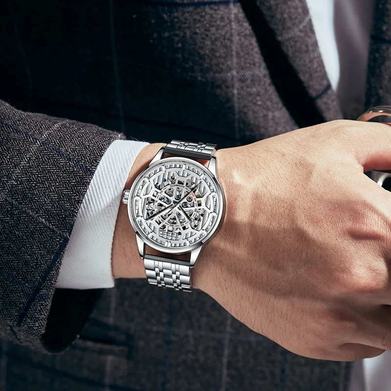 GUANQIN GJ16420 Automatic Mechanical Movement Watch Men's Watches White Dial-1