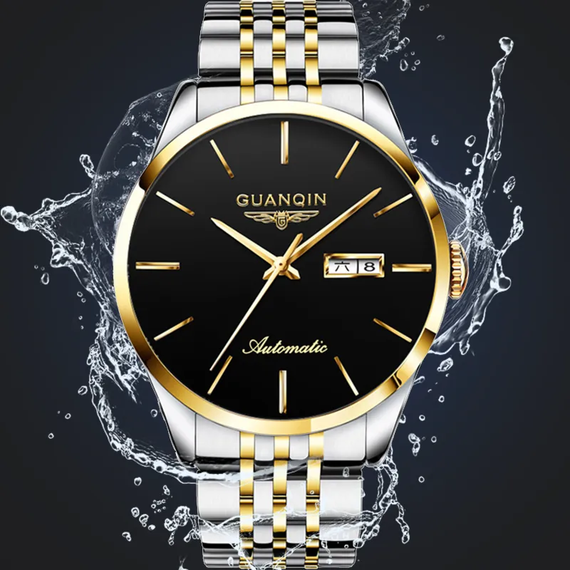 GUANQIN GJ16179.JGD Automatic Mechanical Movement Stainless Steel Watchband Watch Men's Watches White Dial-4