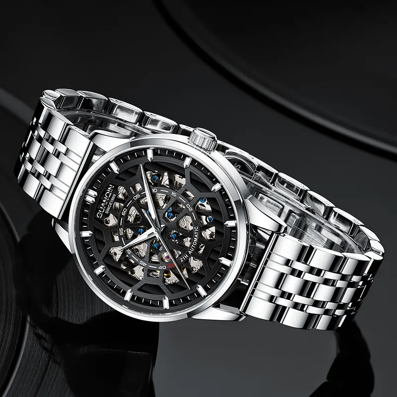 GUANQIN GJ16420 Automatic Mechanical Movement Watch Men's Watches White Dial-13