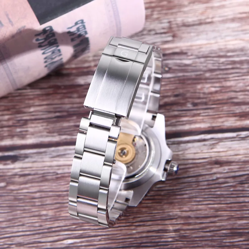 GUANQIN GJ16133 P Mechanical Movement Stainless Steel Watchband Watch Men's Watches Green Dial-9