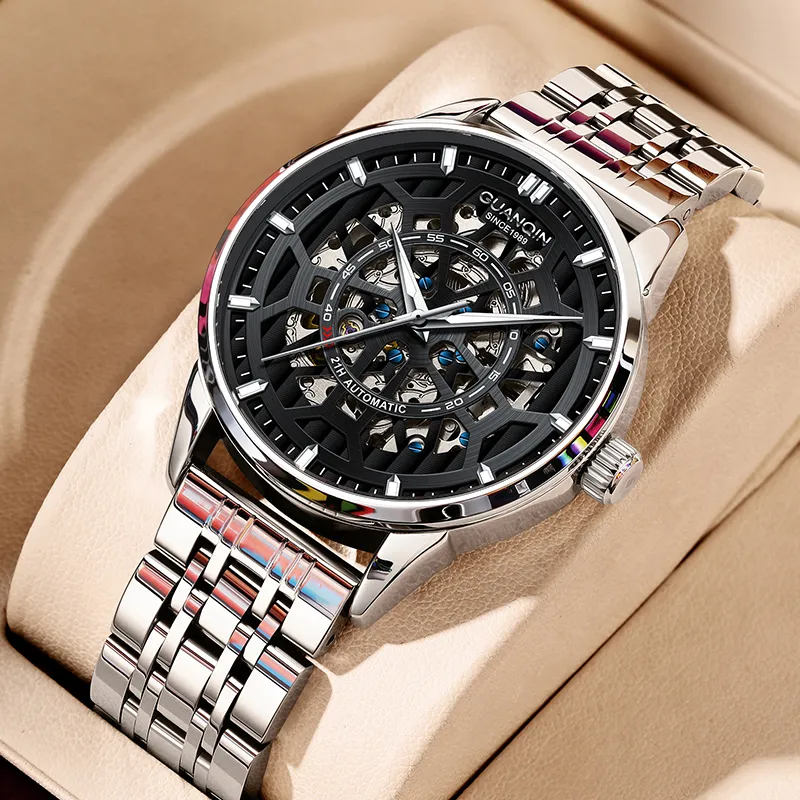 GUANQIN GJ16420 Automatic Mechanical Movement Watch Men's Watches White Dial-14