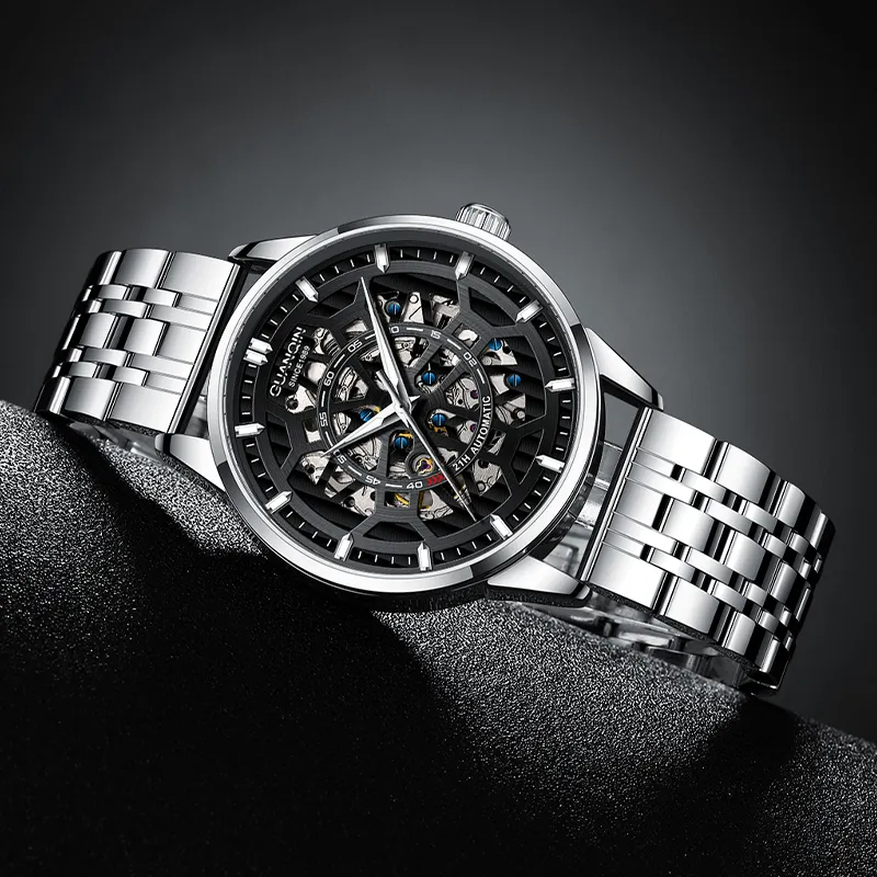 GUANQIN GJ16420 Automatic Mechanical Movement Watch Men's Watches White Dial-11