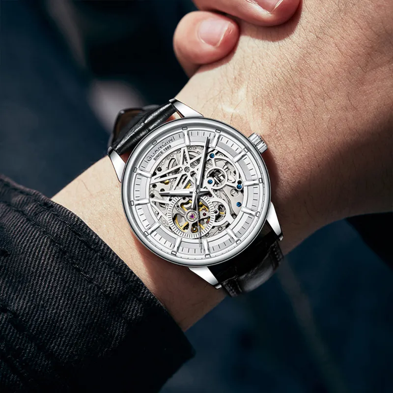 GUANQIN Automatic Mechanical Movement Men's Watches White Dial-3