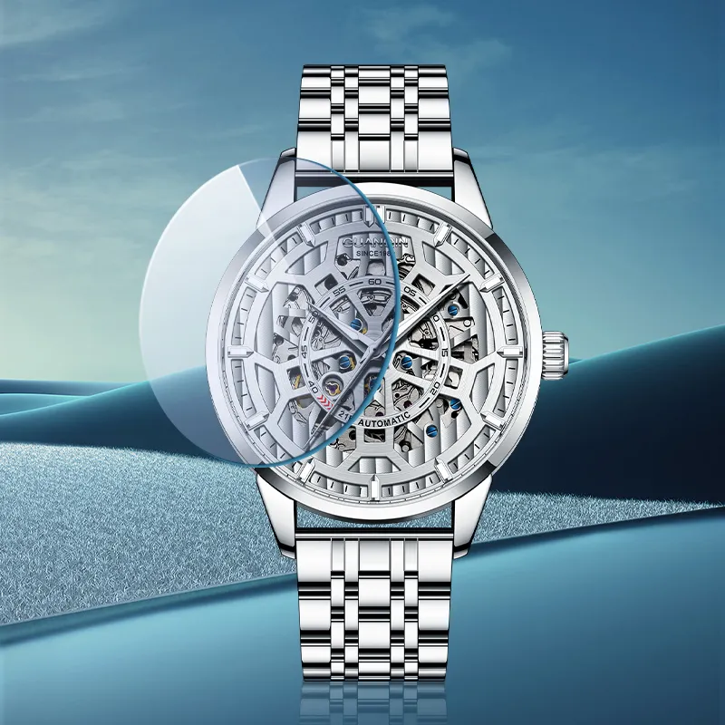 GUANQIN GJ16420 Automatic Mechanical Movement Watch Men's Watches White Dial-4