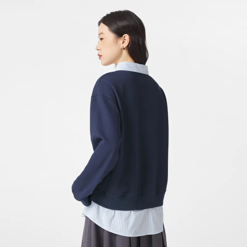 Hotwind Sweatshirt Women's Navy Blue Green-2