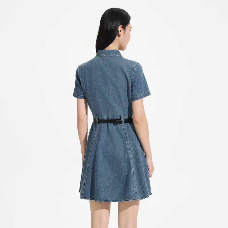 Hotwind Long Sleeved Dress Women's Blue-3