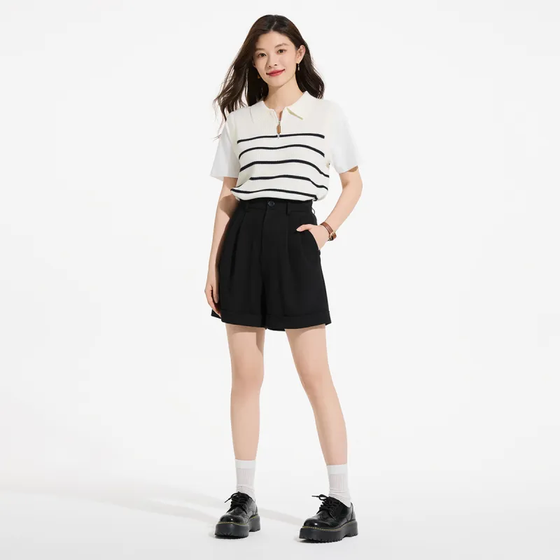Hotwind Casual Shorts Women's 01 Black-4