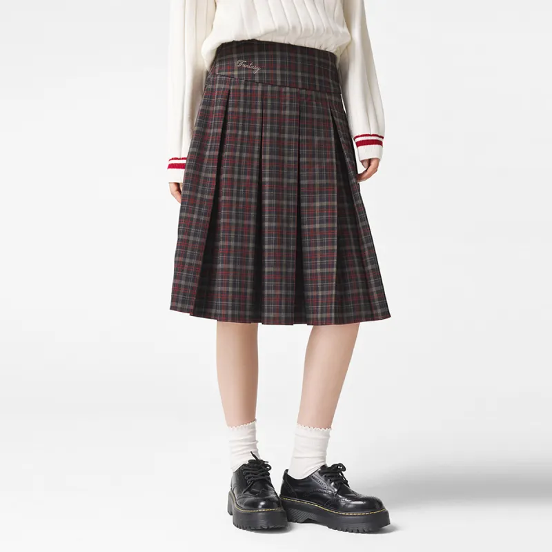 Hotwind Casual Short Skirts Women's Red Plaid-2