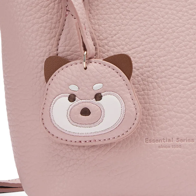 Hotwind Polyurethane Handbag Mini Women's Pink/Beige-7
