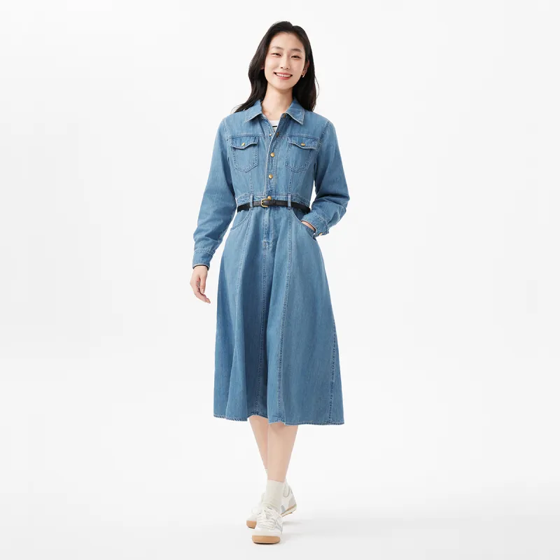 Hotwind Long Sleeved Dresses Women's Dark Blue-2