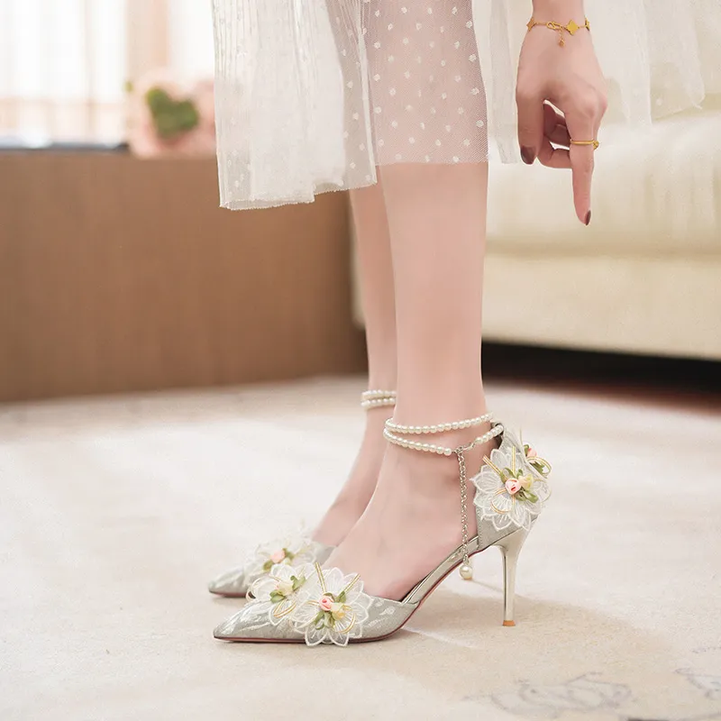 MABEL&CO Floral Splendor Slim Heel High Heels Women's-4