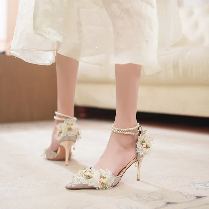MABEL&CO Floral Splendor Slim Heel High Heels Women's-15