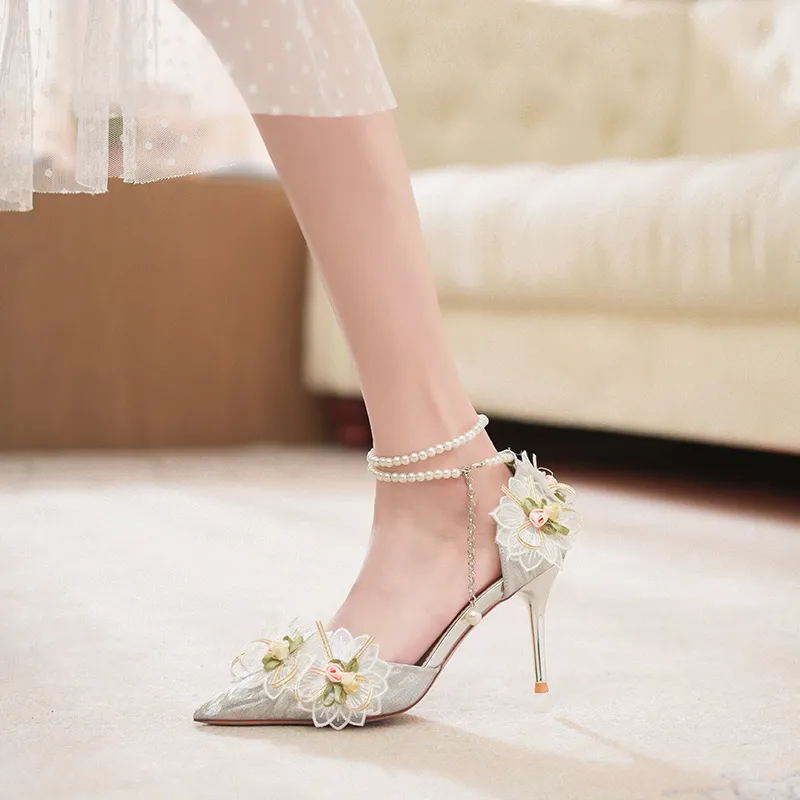 MABEL&CO Floral Splendor Slim Heel High Heels Women's-13