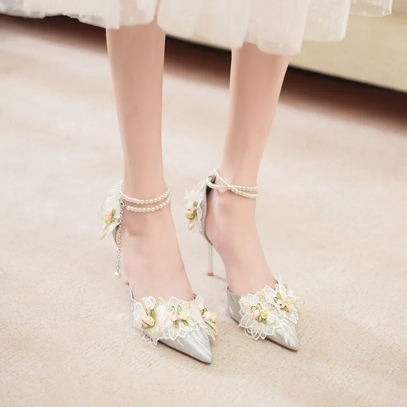 MABEL&CO Floral Splendor Slim Heel High Heels Women's-1