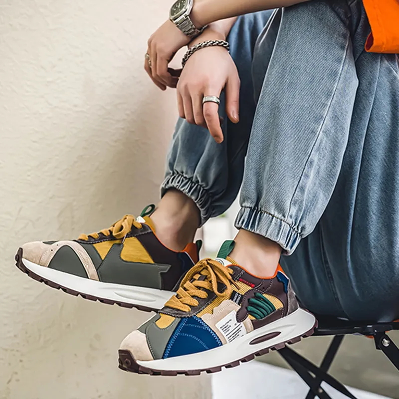 MABEL&CO Slip Resistant Low Top Casual Shoes Men's Khaki Green-3