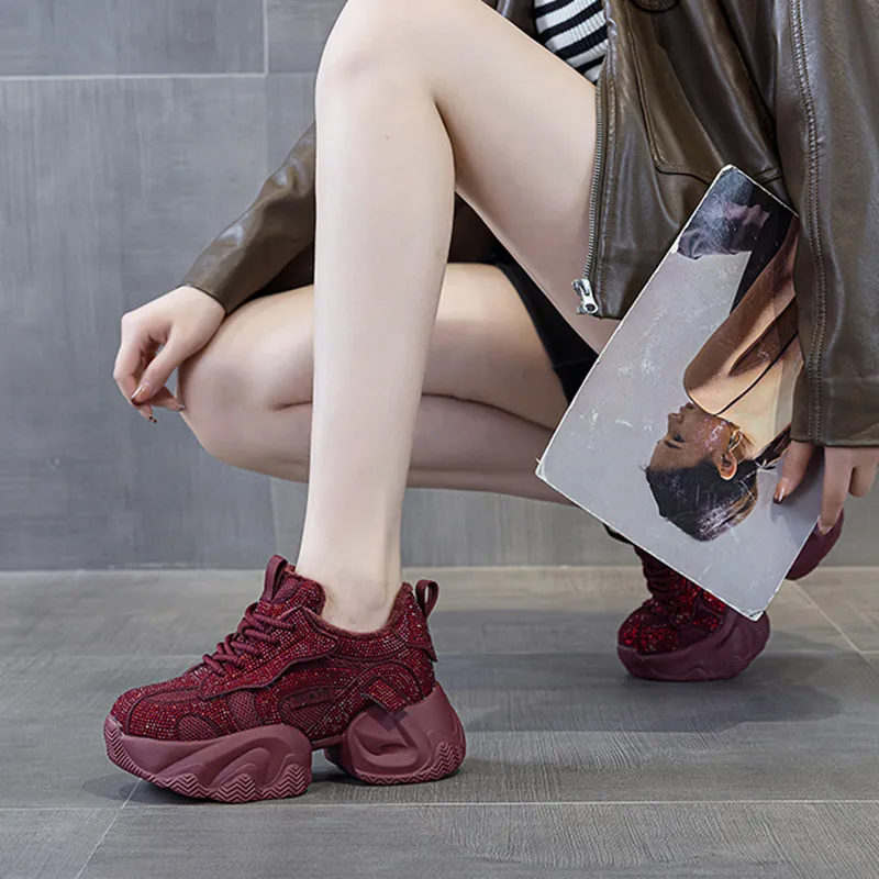 MABEL&CO Wear-Resistant Low-Top Chunky Sneakers Women's-8