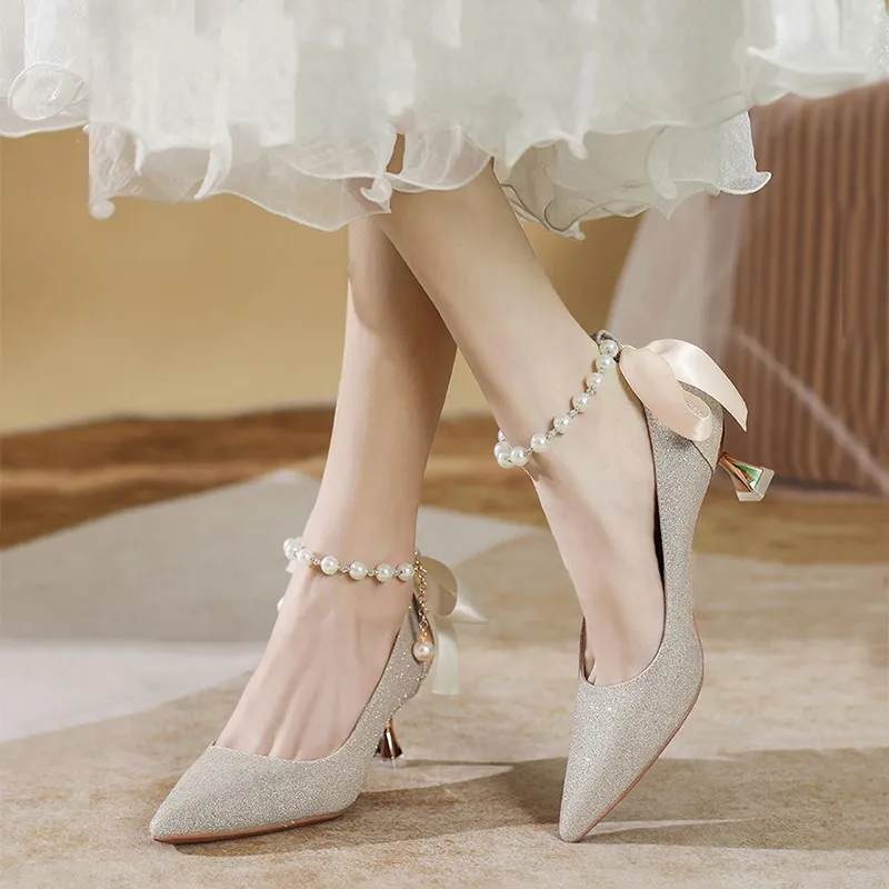 MABEL&CO High Heels Women's Champagne-5