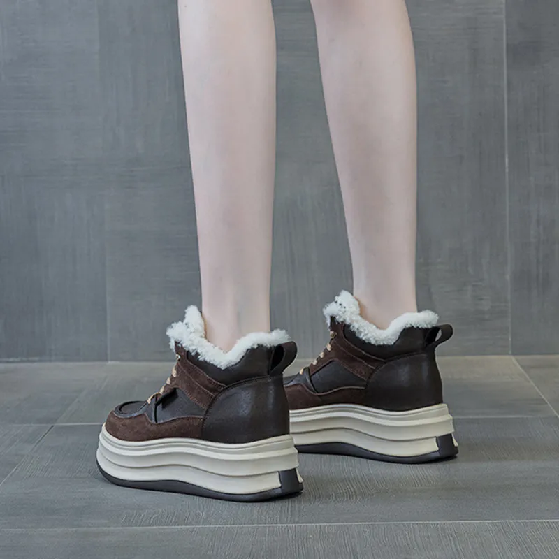 MABEL&CO Slip Resistant Mid Top Casual Shoes Women's Brown-3
