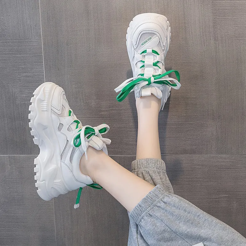 MABEL&CO Low Top Chunky Sneakers Women's Green-4
