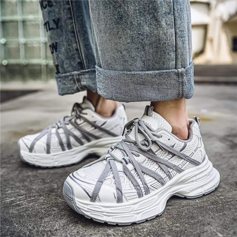 MABEL&CO Low Top Chunky Sneakers Men's White-2