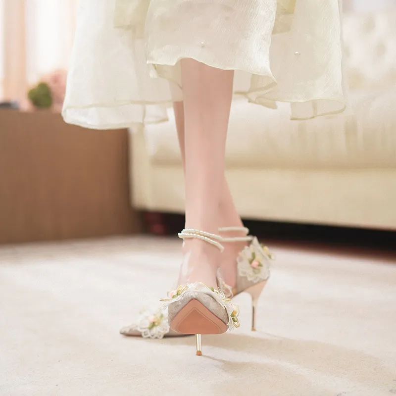 MABEL&CO Floral Splendor Slim Heel High Heels Women's-8