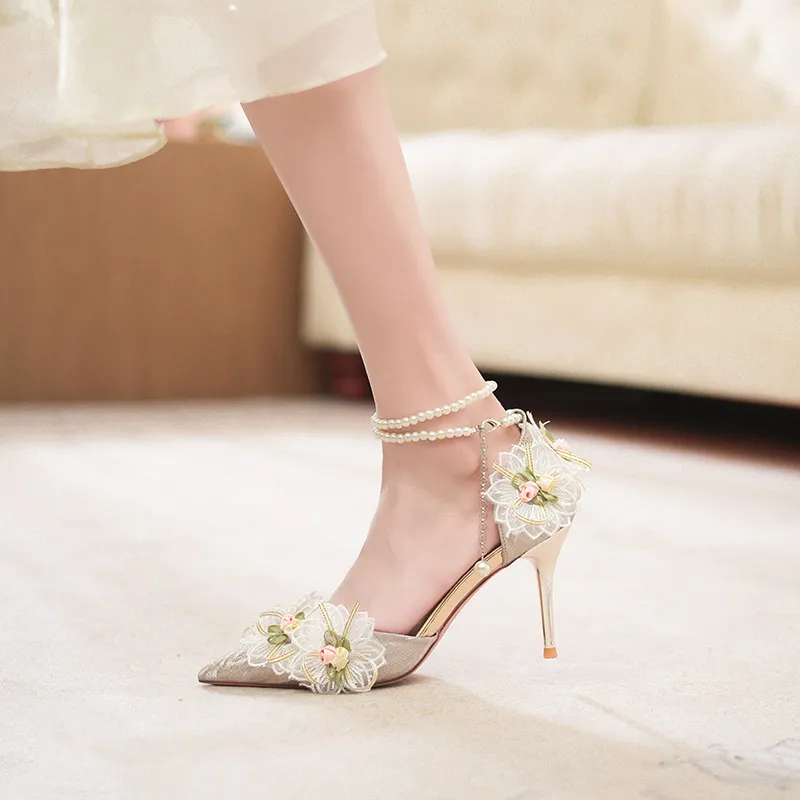 MABEL&CO Floral Splendor Slim Heel High Heels Women's-9