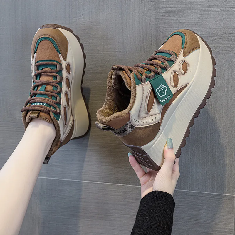 MABEL&CO High Top Chunky Sneakers Women's Green-4