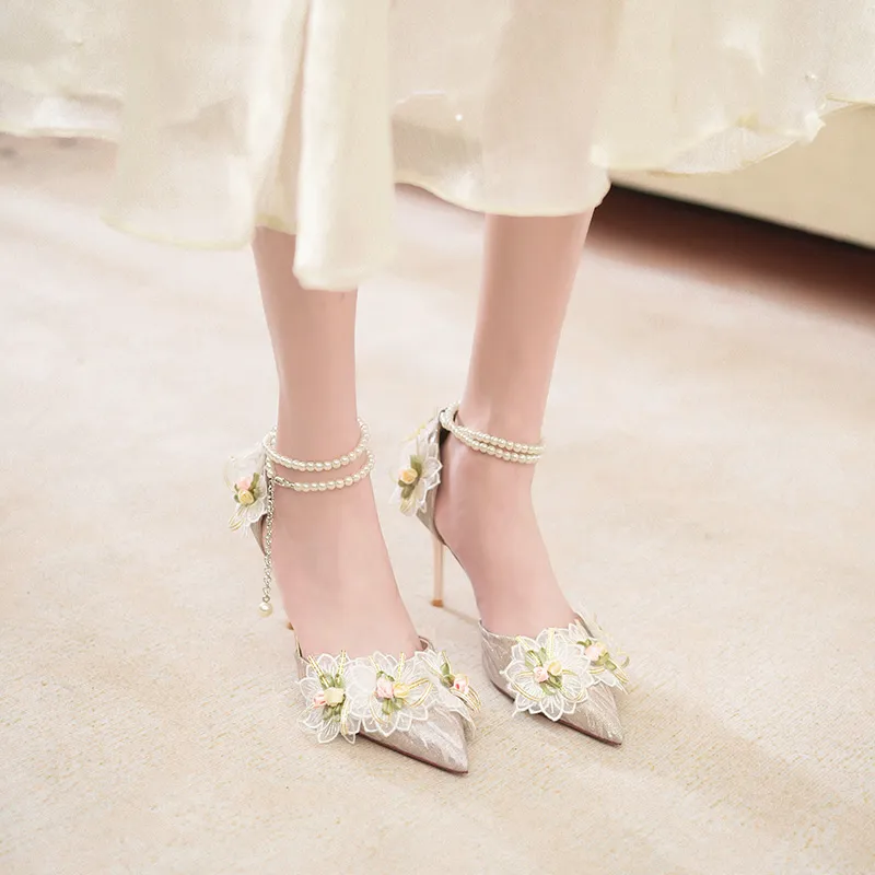 MABEL&CO Floral Splendor Slim Heel High Heels Women's-16