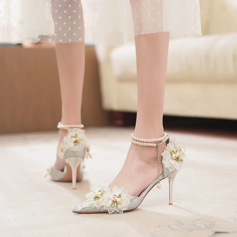 MABEL&CO Floral Splendor Slim Heel High Heels Women's-12
