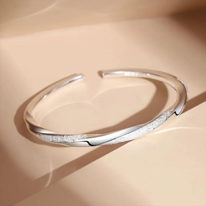 CGC S999 Fine Silver Adjustable Opening Bangle Unisex-7