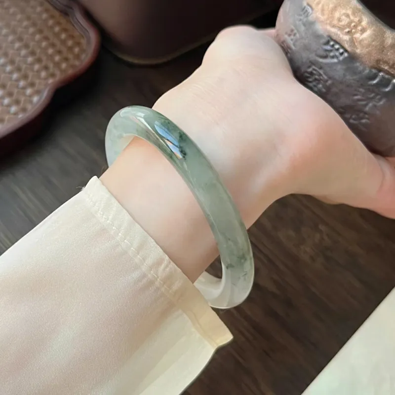 CGC Tianshan Jade Bangle, Traditional Chinese Style, Gold Thread With Jade, Simple Yet Elegant, Cool Yet Warm Women's-8