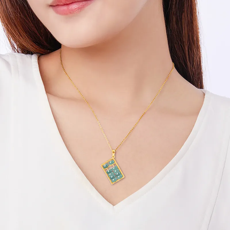 CGC Ice Glutinous Jadeite Necklaces Women's-4