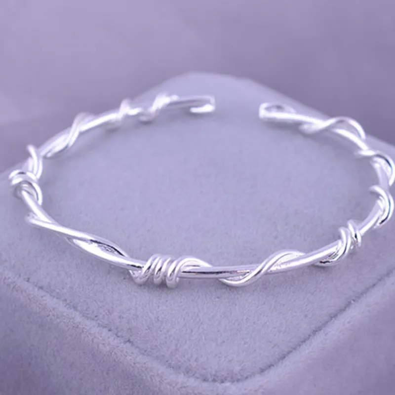 CGC Sterling Silver 999 Adjustable Bangle Women's-1